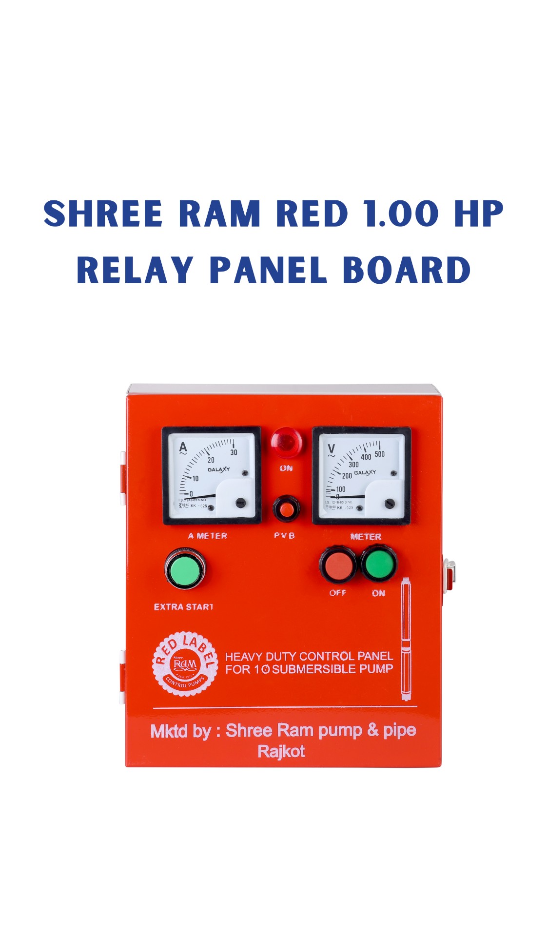  RED 1.00 HP Relay Panel Board